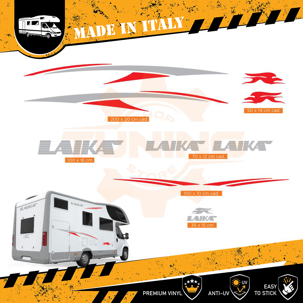 Kit D'Autocollants Camper Laika Version G - OraInkJet Neuf Sous Emballage