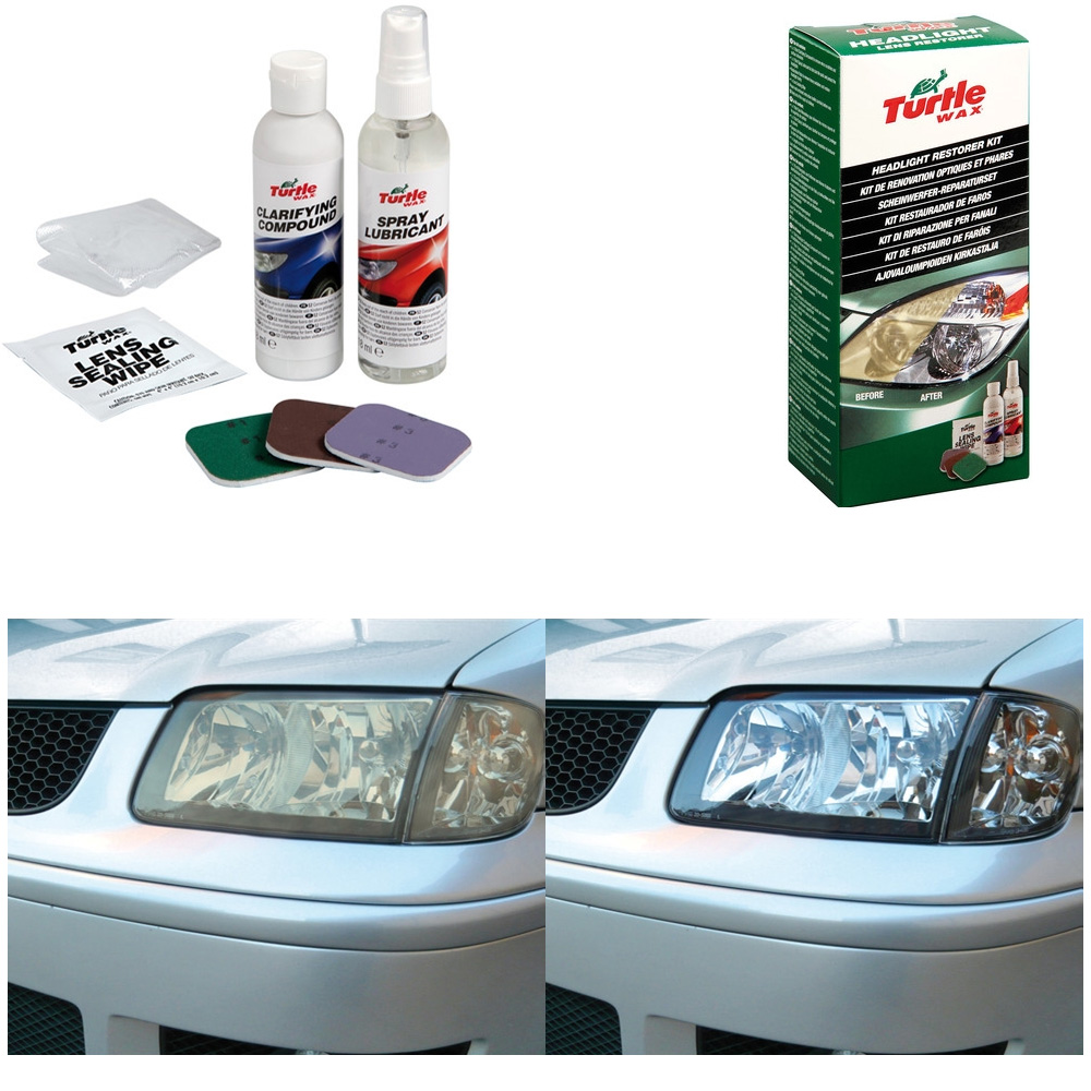 Kit Rinnova Fari Fanali Lucidante AntiGiallo AUTO/MOTO Turtle Wax eBay